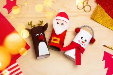 klassische weihnachtsfiguren basteln aus toilettenpapierrollen