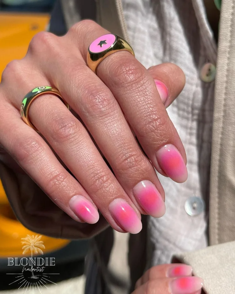 pinker nagellack statt mit rosa ideen für kurze nägel