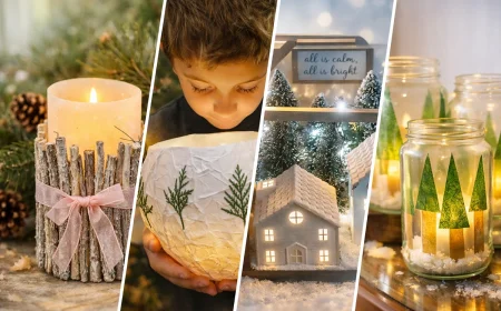 Winterliche Deko mit Kerzen und Lichtern im Januar selber machen für drinnen und draußen