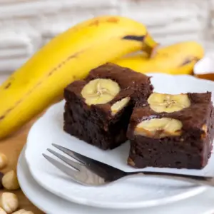 bananen brownies 3 zutaten zuckerfreier schokokuchen rezept