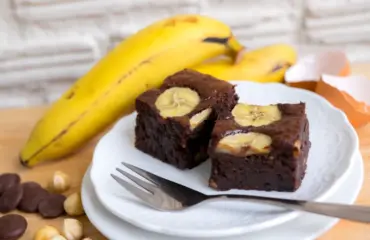 bananen brownies 3 zutaten zuckerfreier schokokuchen rezept