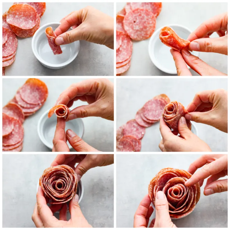 salami rose selber machen anleitung geschenk zum valentinstag für ihn