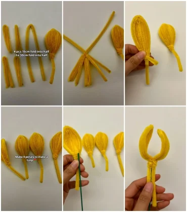 tulpen pfeifenreiniger anleitung