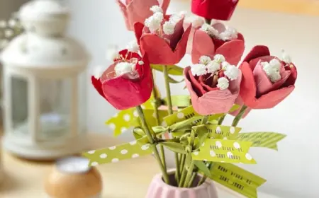 diy blumen aus eierkarton in vase arrangiert