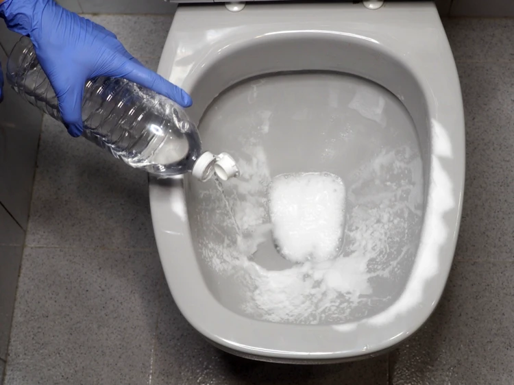 kräftiges duo essig ung natron gegen kalk und urinstein in toilette verwenden