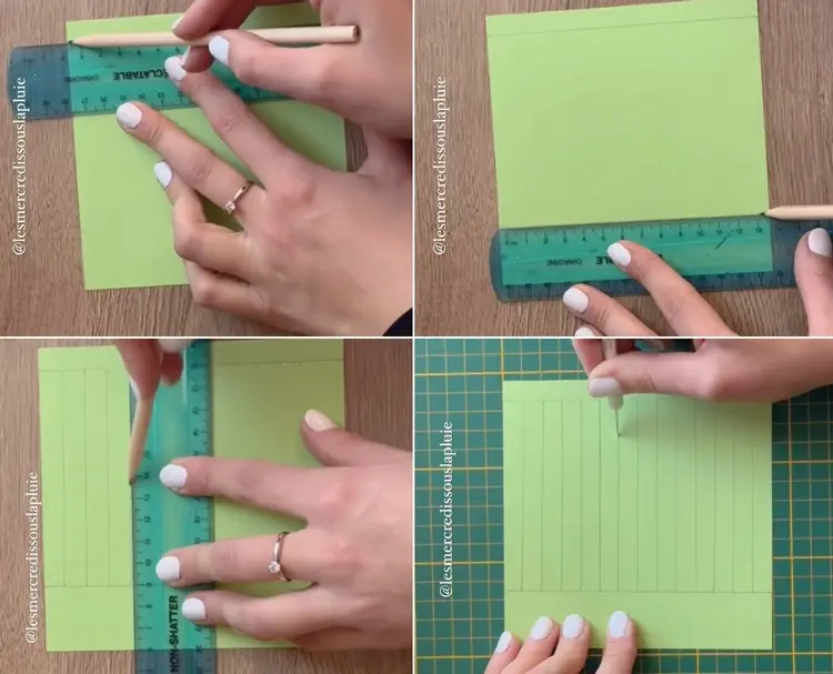quadratisches papier zum basteln einer papierraupe zum spielen