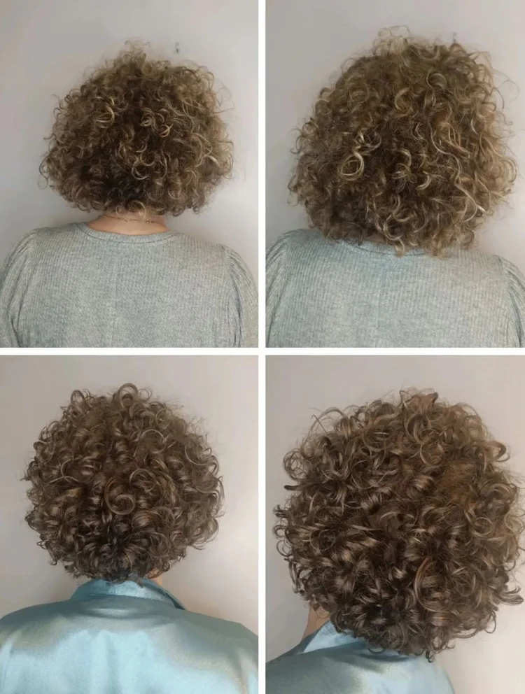round cut for short hair with curls