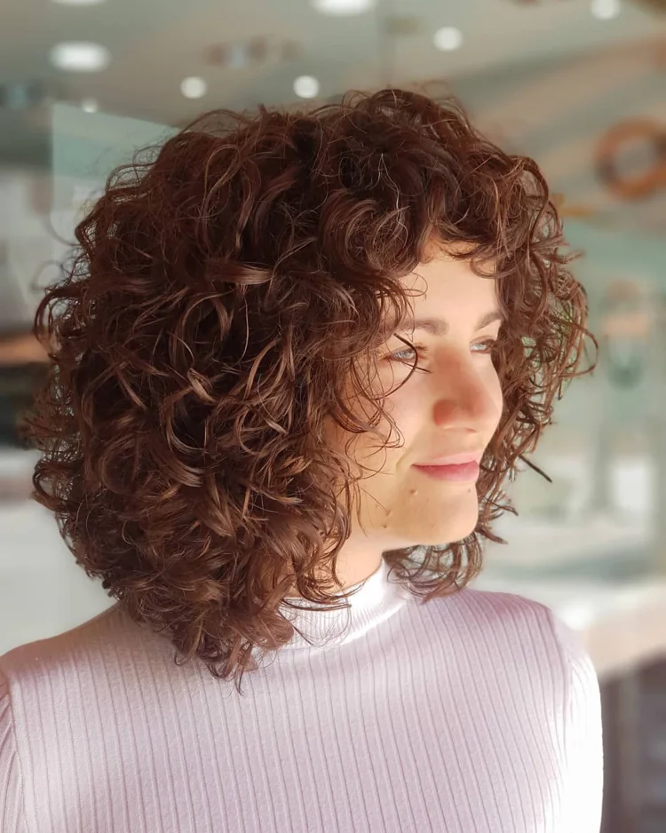 Round cut for medium length natural curls