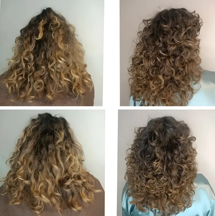 round cut for long curly hair