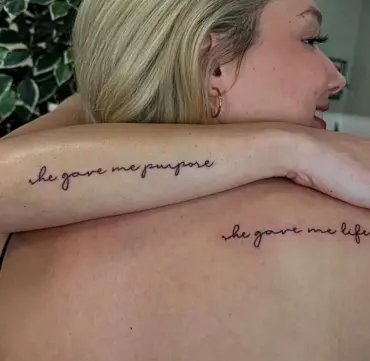 Tattoo-Idee für Kalligrafie und Schriftzug
