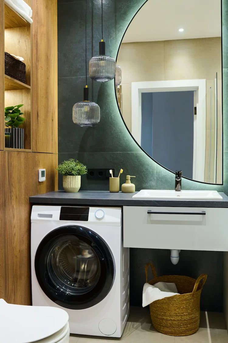 waschmaschine unter waschtischplatte integrieren