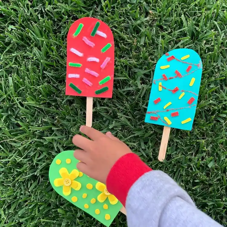 Basteln mit Eisstielen für den Sommer Ideen