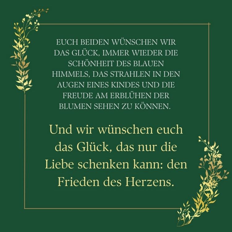 Inspirierende Texte für Hochzeitskarten oder Gästebuch