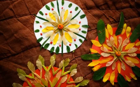Mandalas basteln mit Kindern und Naturmaterialien im Sommer auf Papierkreisen