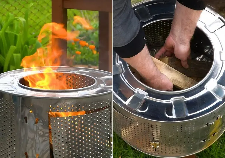 Upcycling-Ideen für die Waschmaschinentrommel - Einfache Feuerstelle selber machen