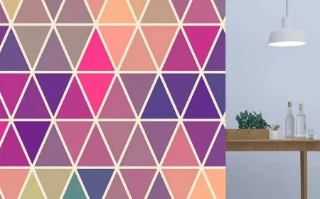 Dreiecke abkleben und Wand farbig gestalten