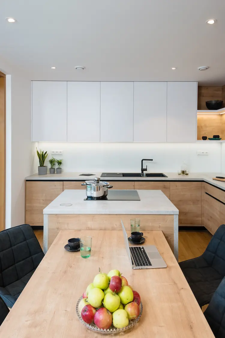 esstisch quer an der kochinsel