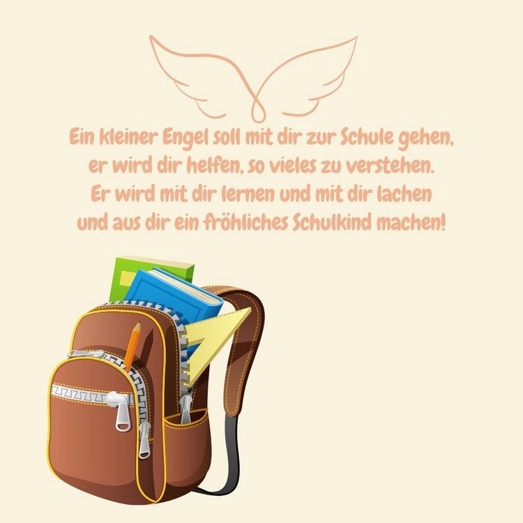 Ein kleiner Engel, der dich in die Schule und beim Lernen begleitet