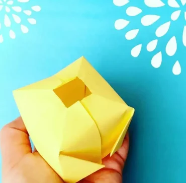 Einfache Videoanleitung für ein Origami, zum Basteln eines Würfels