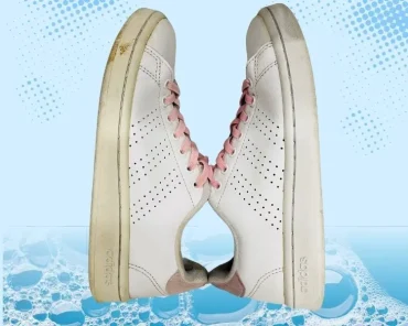 Ist Ihre weiße Sneakersohle vergilbt, können Sie sie mit Bleichmittel reinigen
