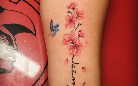 Namenstattoo mit Kindernamen