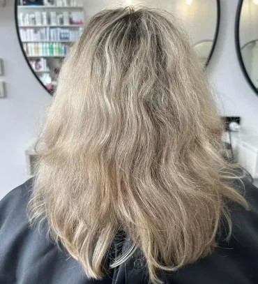 Von Blond zu Rot Vorher Nachher