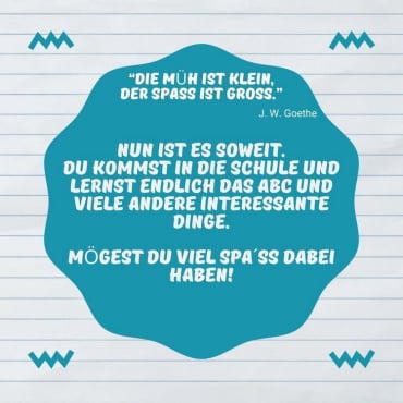 Zitat von Goethe - Die Müh' ist klein, der Spaß ist groß