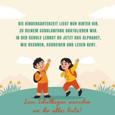 Zum Schulanfang mit lieben Worten gratulieren