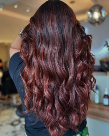 Balayage Braun Rot als Trendfrisur