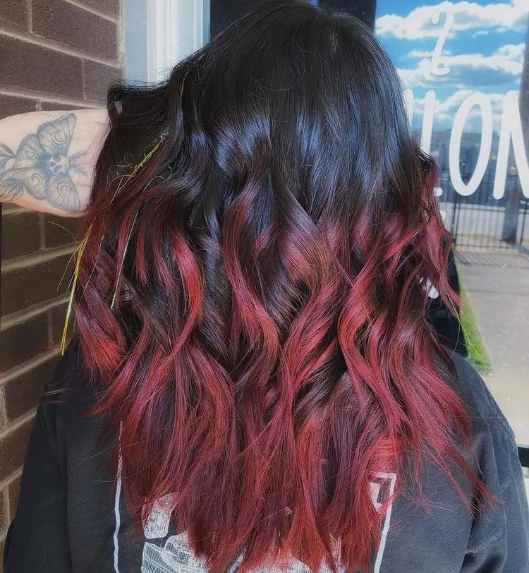 Balayage Braun Rot - angesagte Haarfarben für Brünette