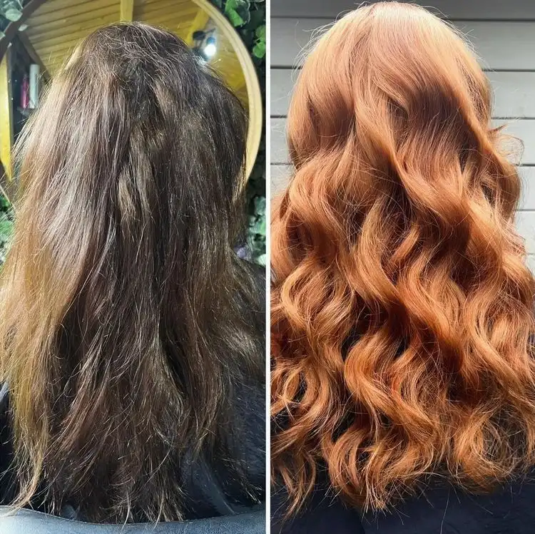 Braune Haare Kupfer färben - Tipps und Vorher Nachher Bilder