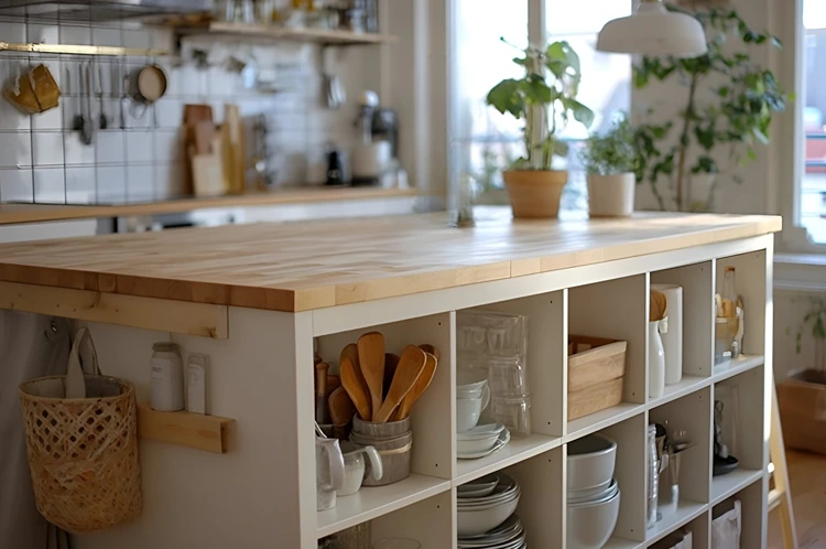 Das Regal von Ikea mit einer beliebigen Arbeitsplatte ausstatten