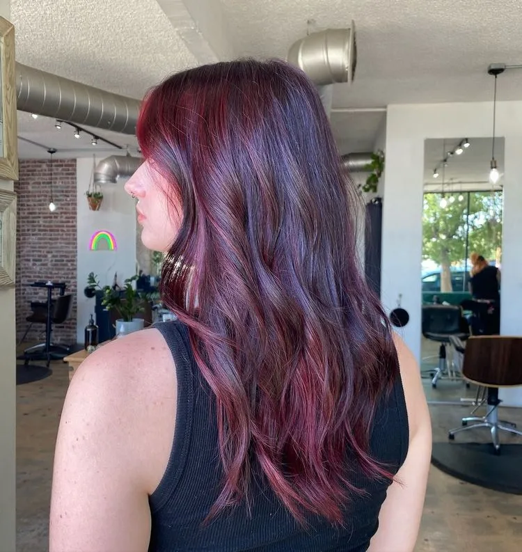 Die traditionelle rote Balayage Frisur