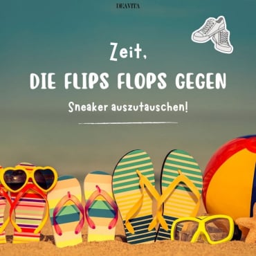 Flip Flops gegen Sneaker tauschen