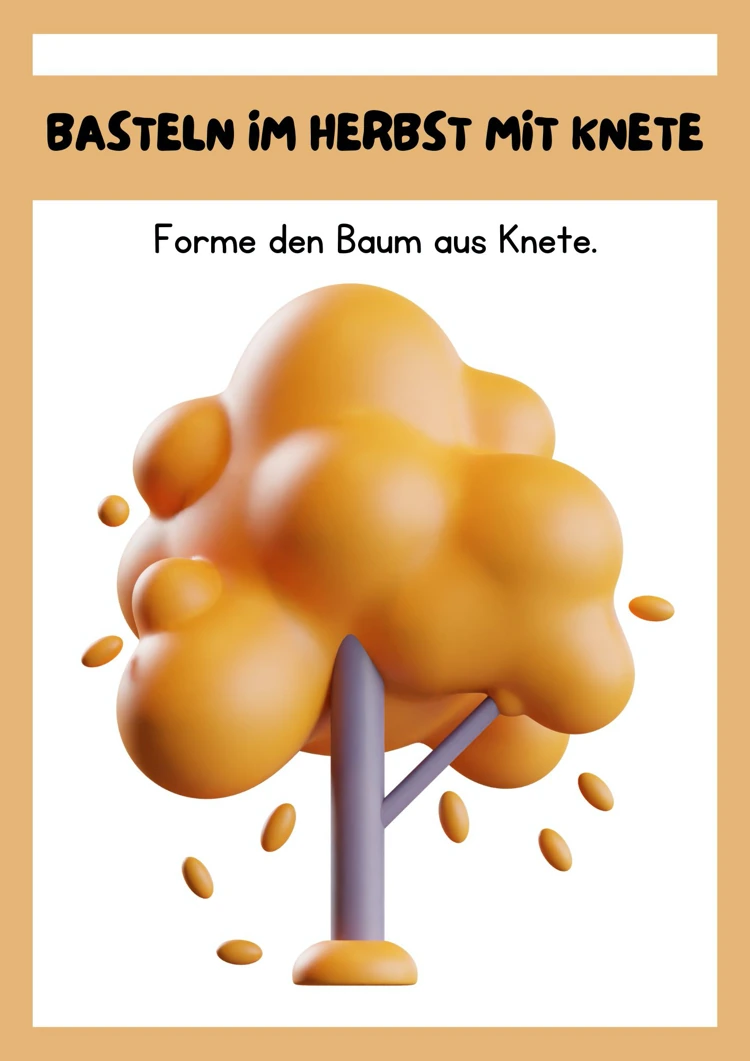 herbstbaum aus knete