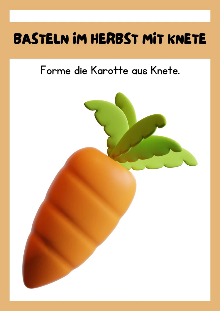 karotte aus knetmasse