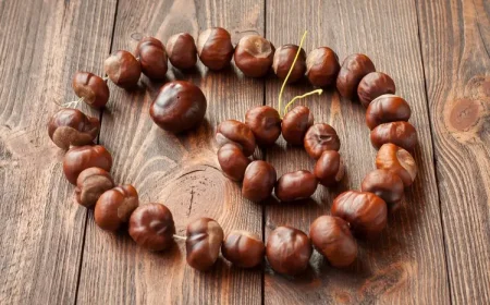 Kastanienkette basteln mit Kindern für eine schöne Herbstdeko