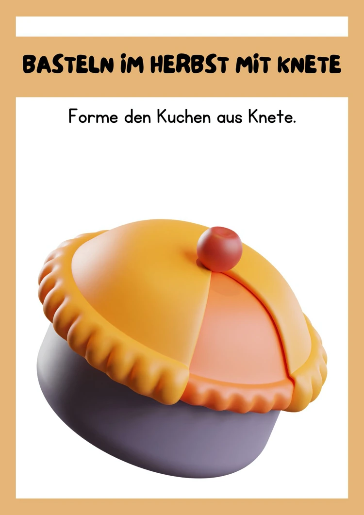 kürbiskuchen aus knete