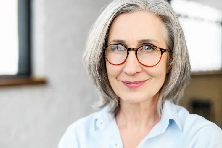 Schildpatt-Brille für helle und dunkle graue Haare oder Salz und Pfeffer Haare