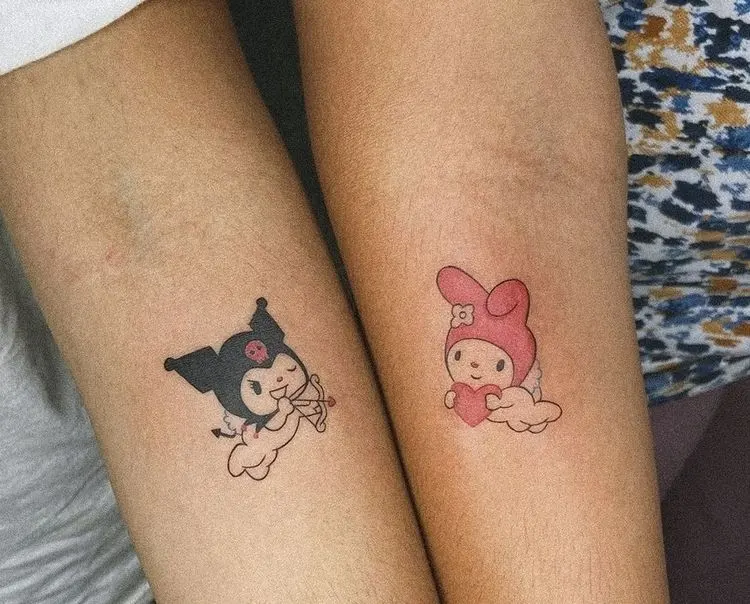 Cartoon Tattoos für Pärchen