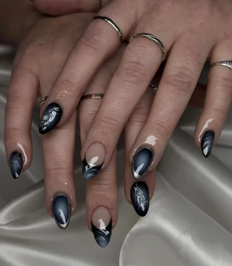 Dark Aura Nails: Stylishe Nägel für den Herbst 2024