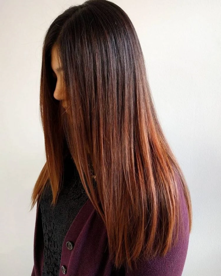 Dunkle Balayage ausprobieren