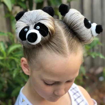 einfache panda buns zu halloween nachmachen