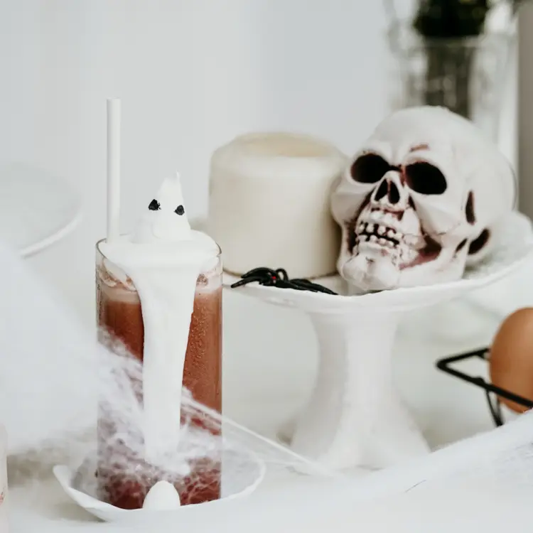 geister marshmallow kaffee für halloween