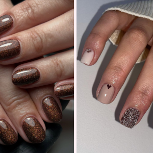 glitter nails herbst