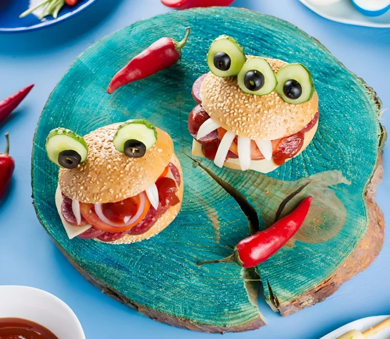 Zu-Halloween-Burger-auf-kreative-und-gruselige-Weise-dekorieren-mit-diesen-originellen-Ideen