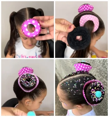 halloween frisuren für mädchen cupcake buns