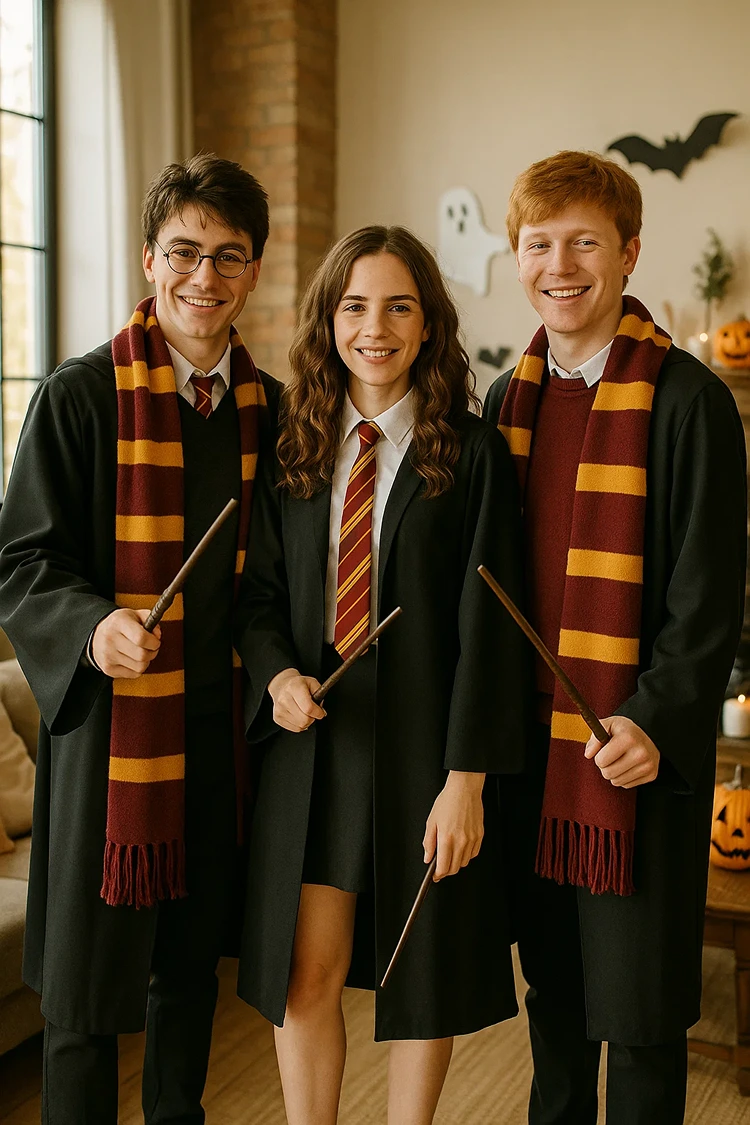 halloween kostüm für 3 freunde harry potter hermine ron