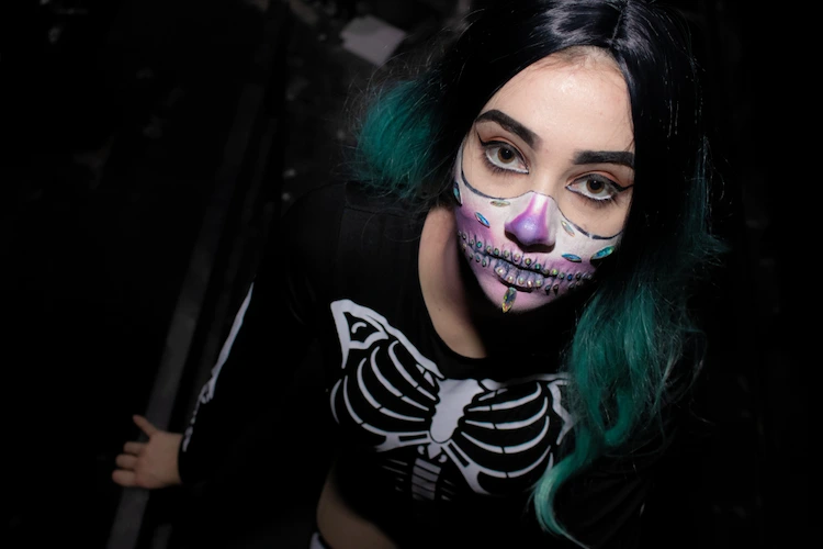 Schminkidee für Sugar Skull mit Twist 