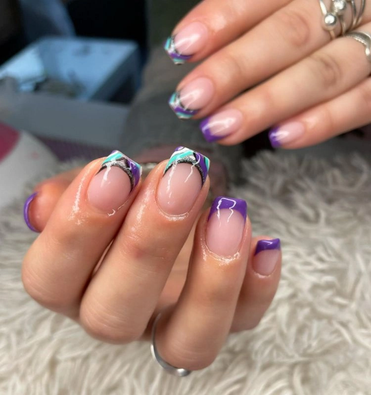 sehr elegante nagelkunst für kurze gelnägel